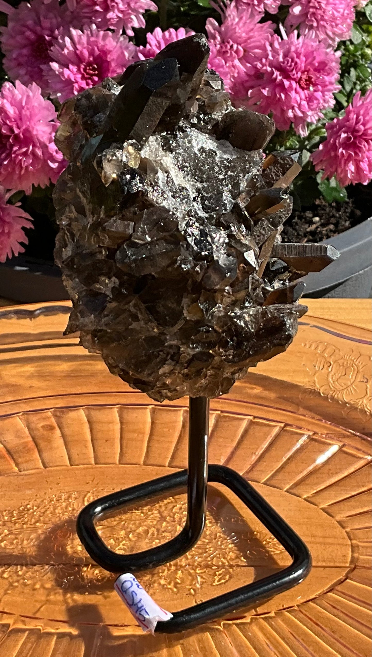 Smoky Quartz Specimen on Stand