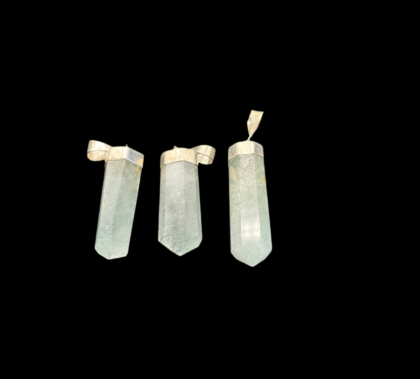 Aquamarine Crystal Pendants