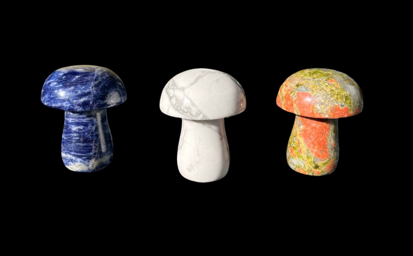 Crystal Mushroom Carvings