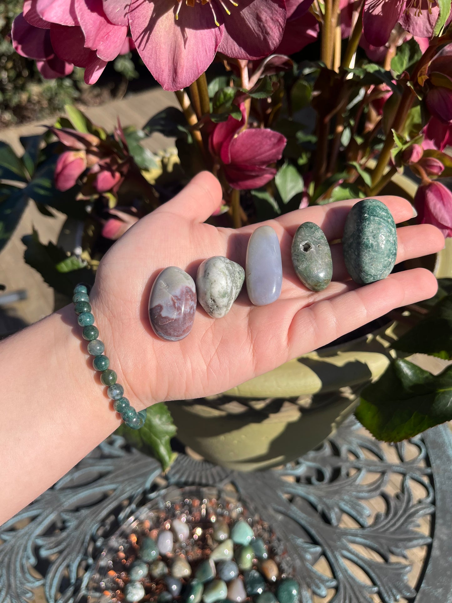 Moss Agate Tumbled Crystals