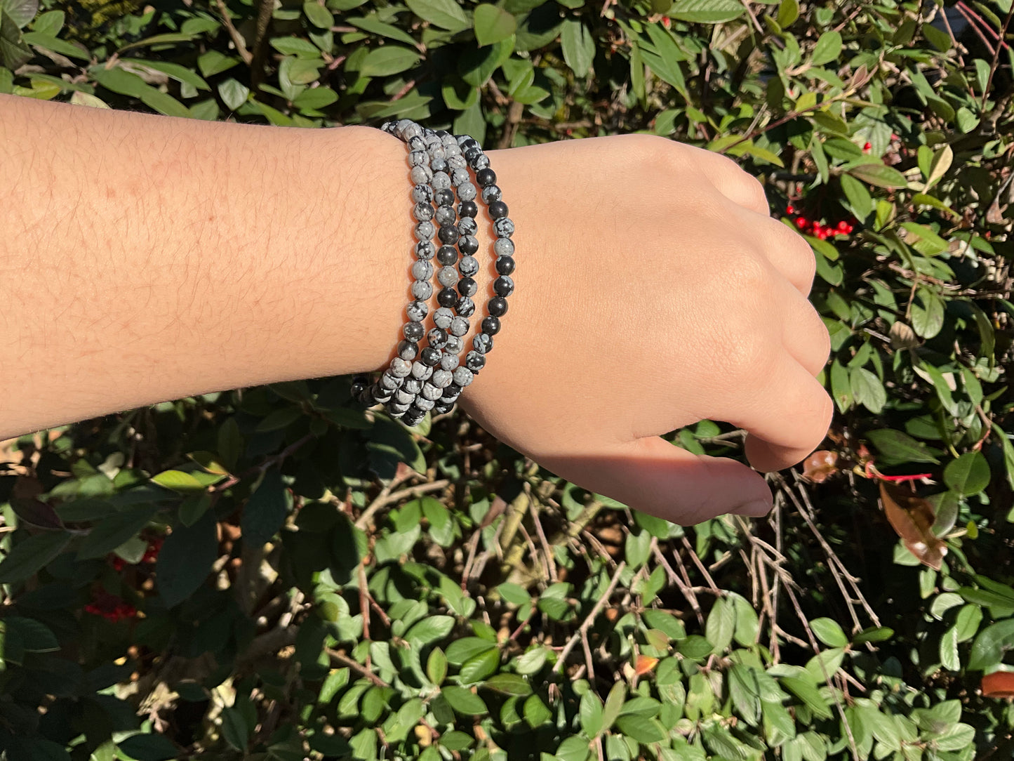 Snowflake Obsidian Bracelet