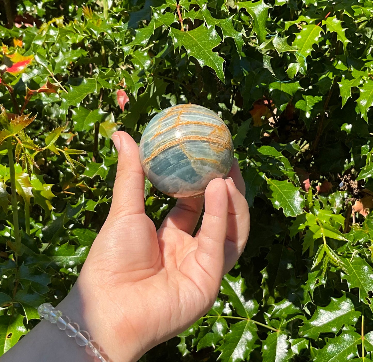 Aquatine Lemurian Calcite Spheres (Blue Calcite)