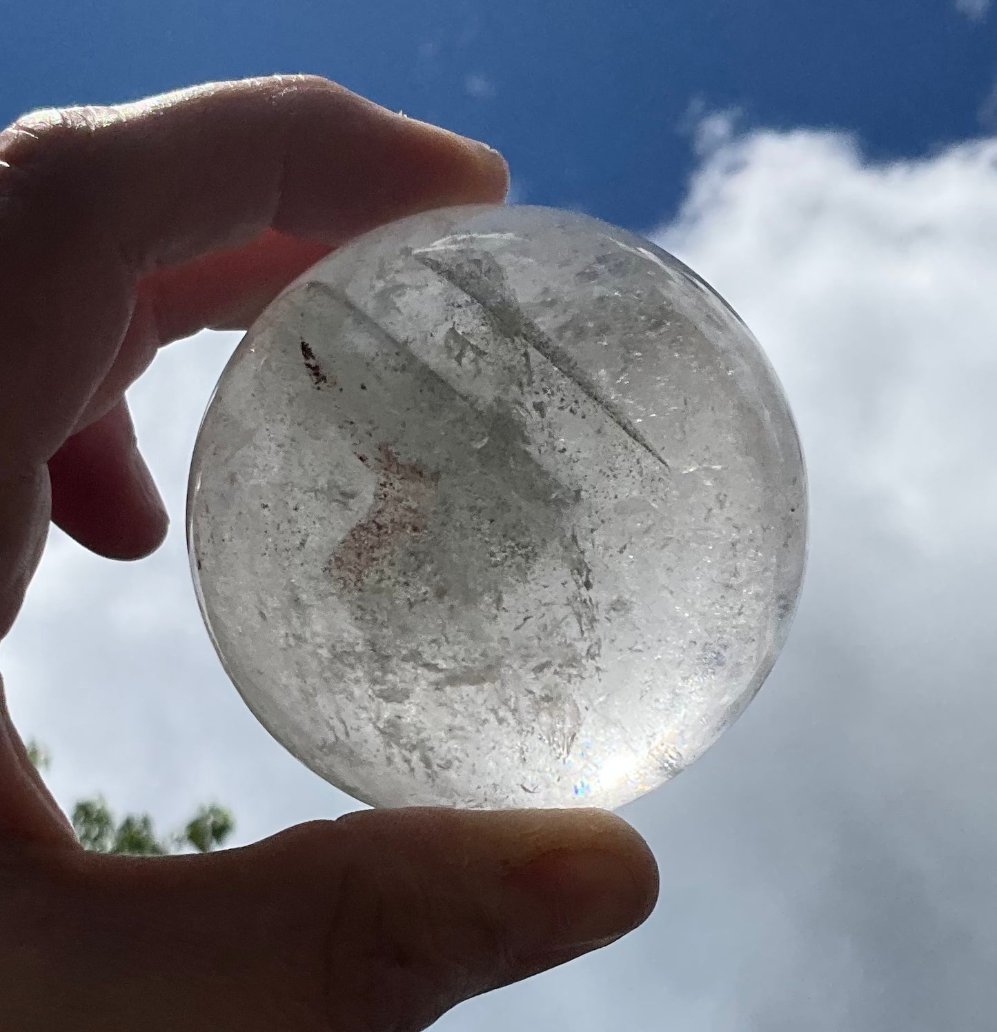 Garden Quartz - Lodolite - Sphere