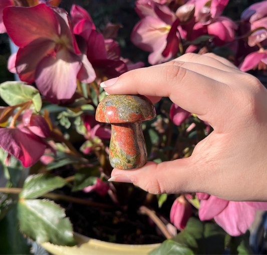 Crystal Mushroom Carvings