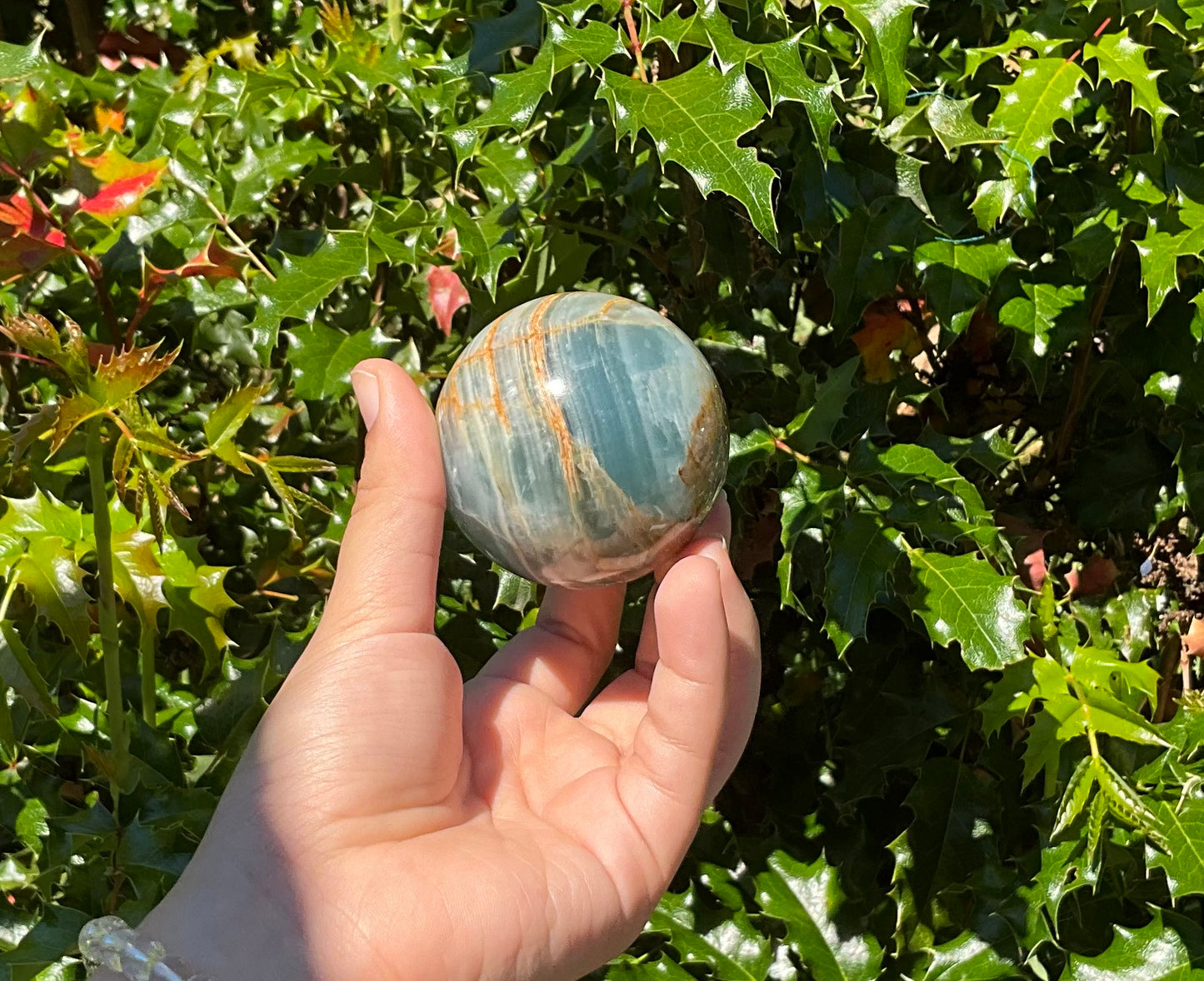 Aquatine Lemurian Calcite Spheres (Blue Calcite)