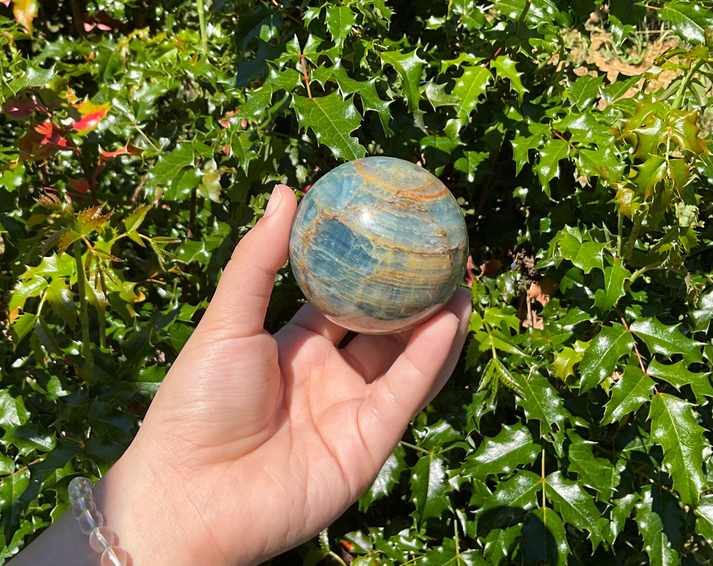 Aquatine Lemurian Calcite Spheres (Blue Calcite)
