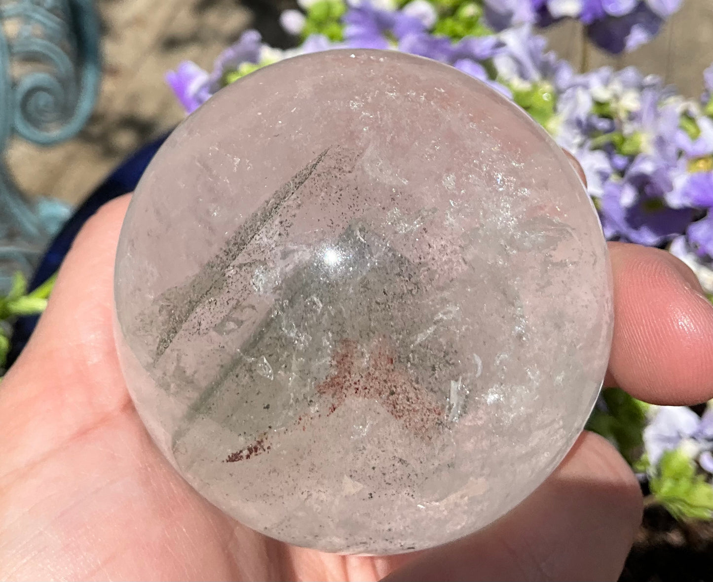 Garden Quartz - Lodolite - Sphere