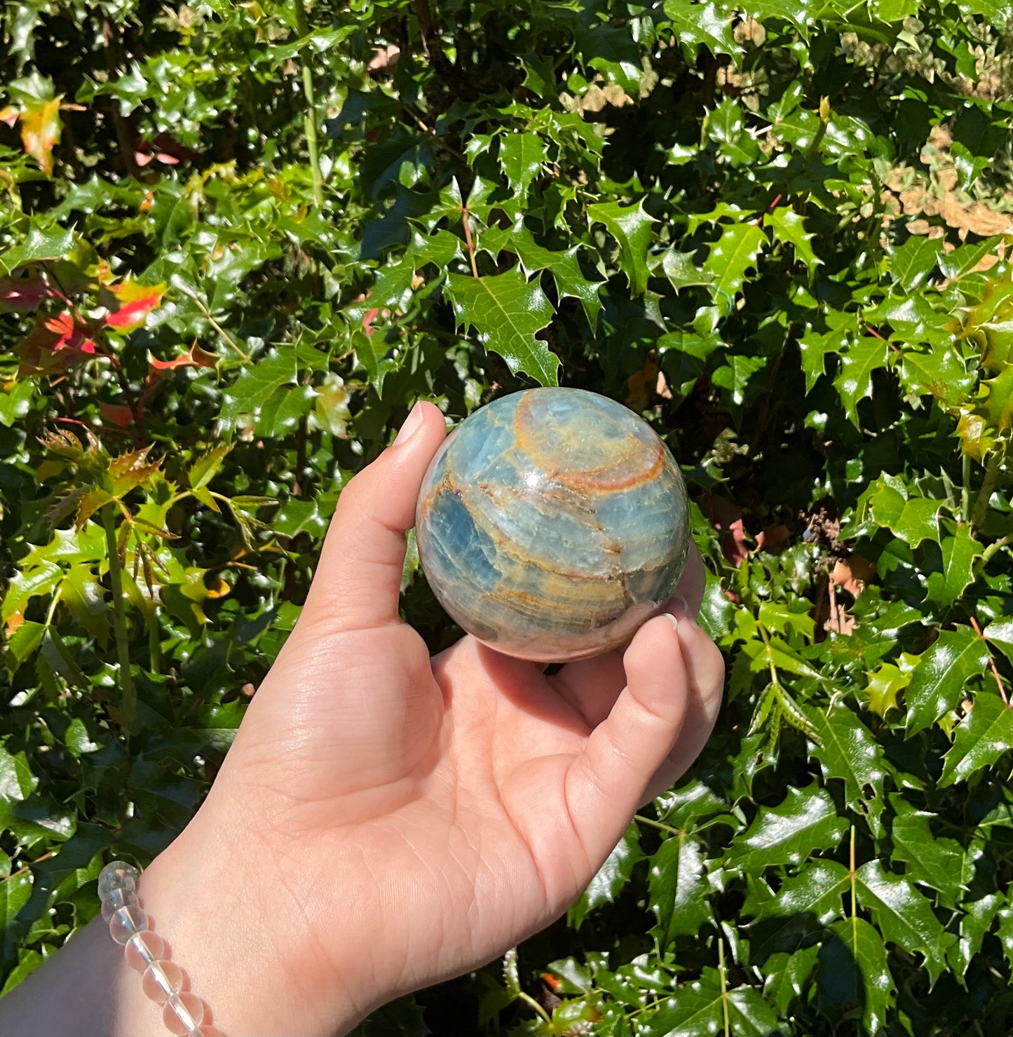 Aquatine Lemurian Calcite Spheres (Blue Calcite)