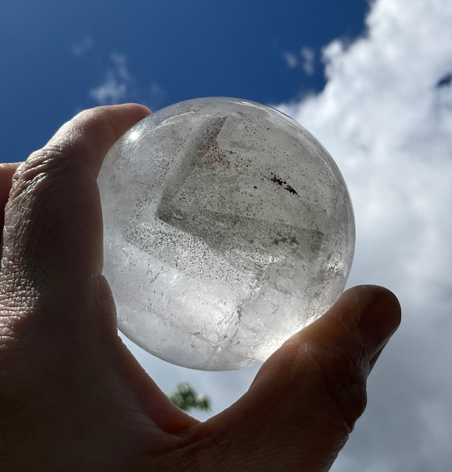 Garden Quartz - Lodolite - Sphere