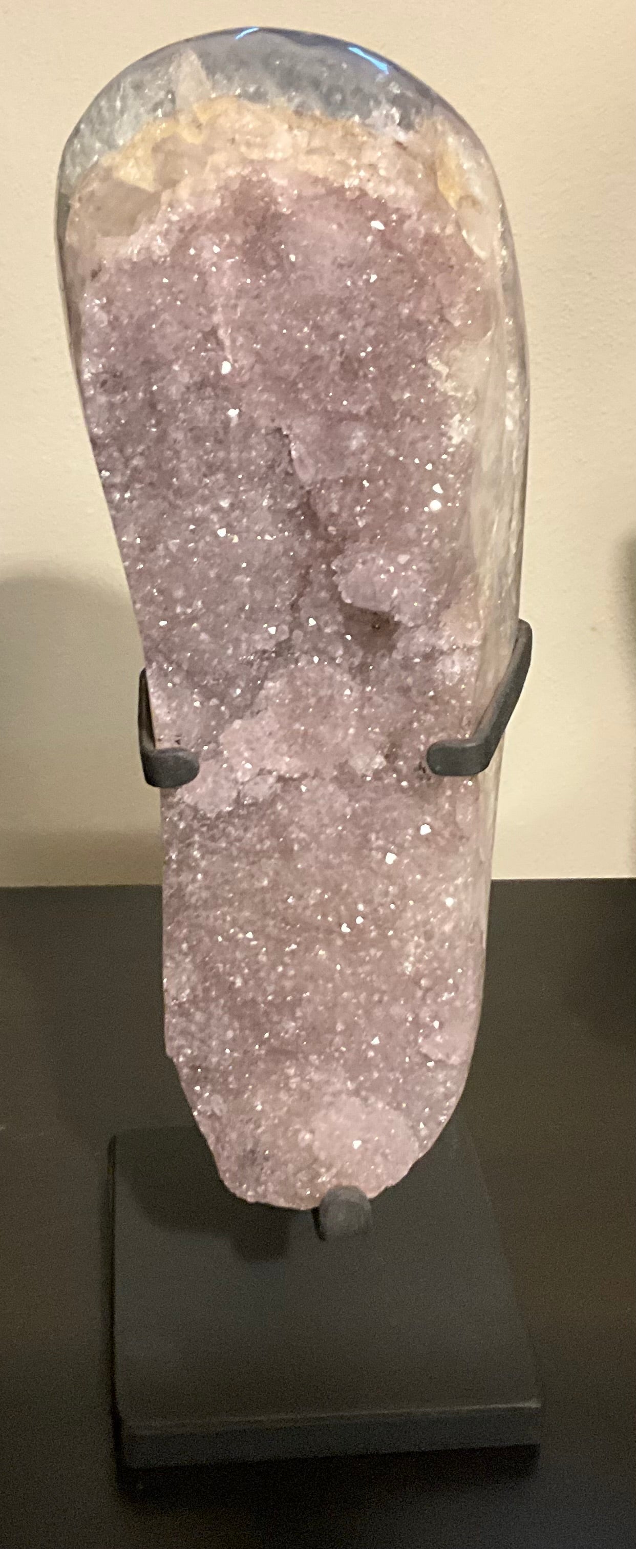 Large Brazilian Amethyst on Custom Stand
