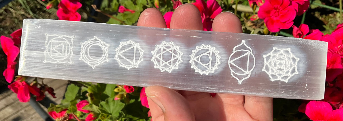 Selenite (Satin Spar) Chakra Charging Bar