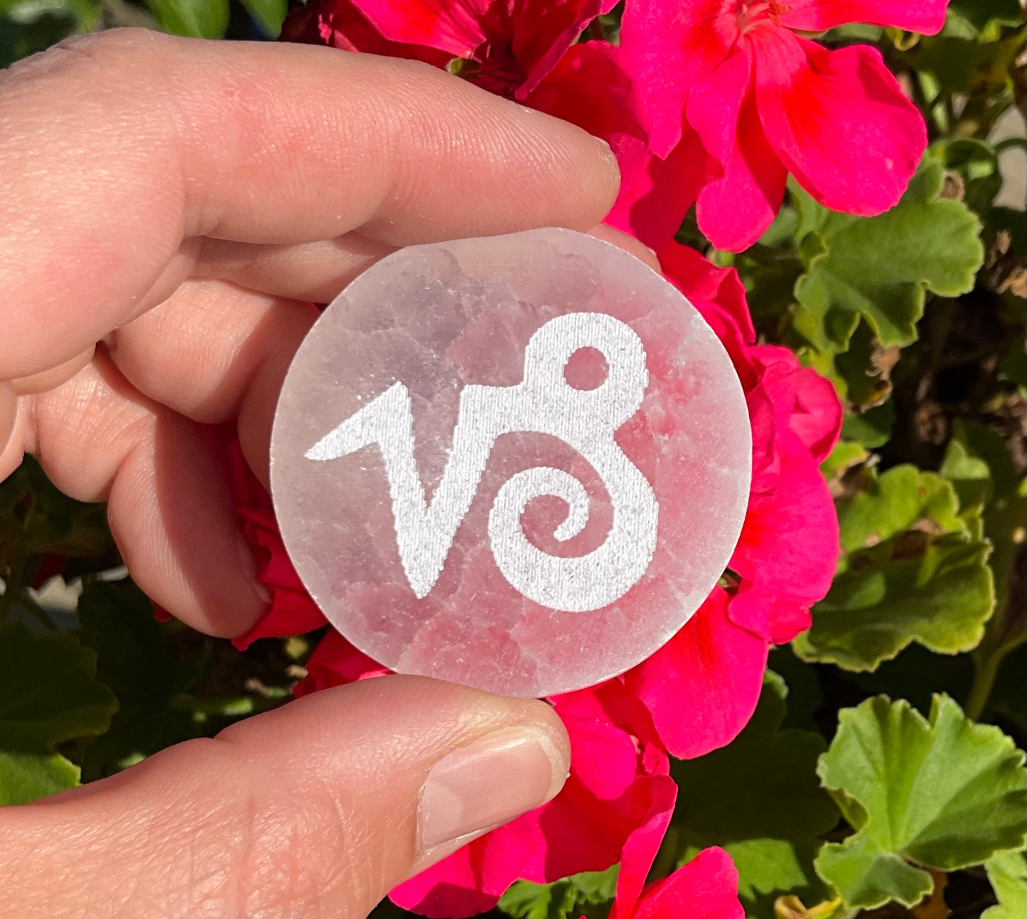 Selenite Zodiac Discs