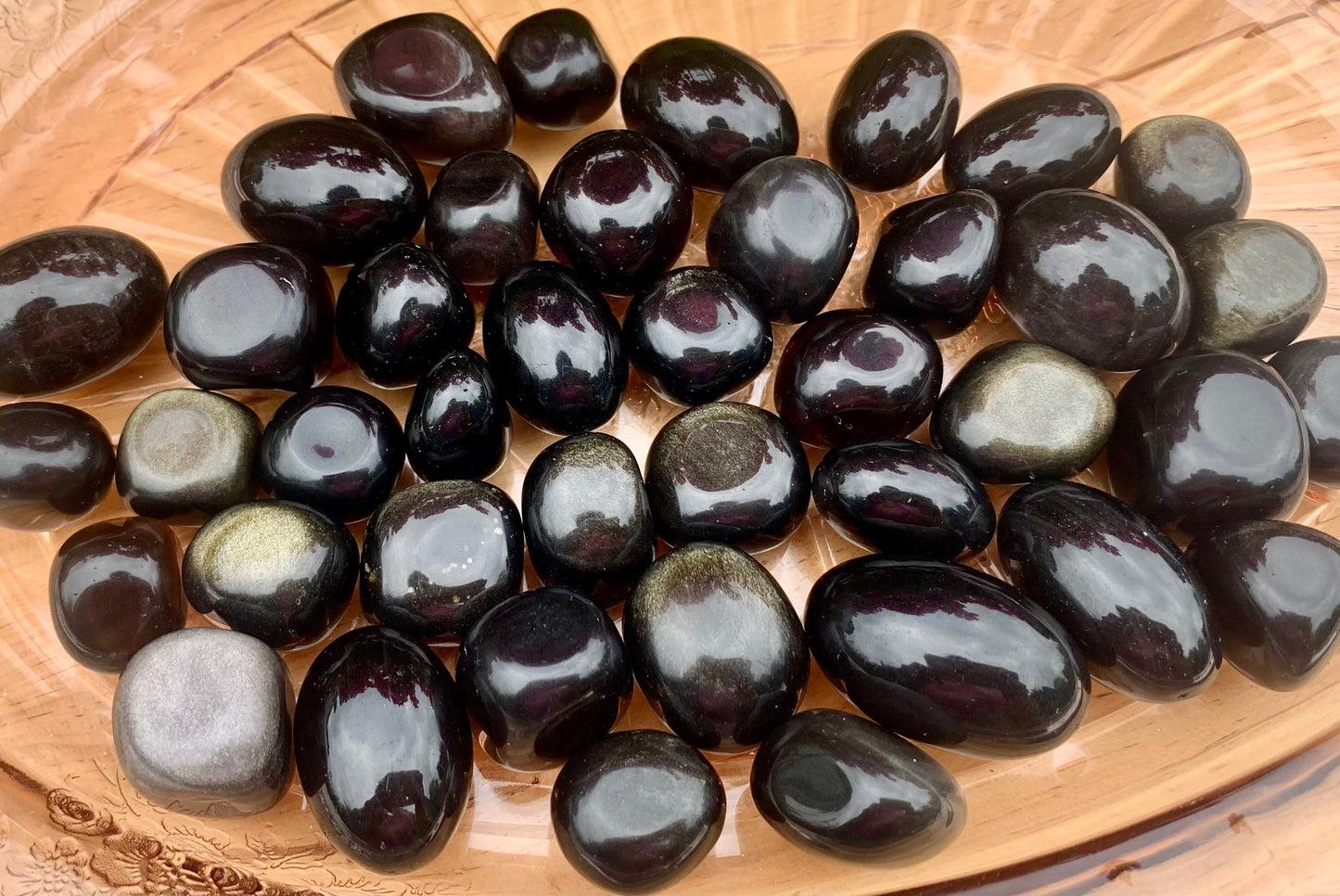 Silver Sheen Obsidian Tumbled Crystals