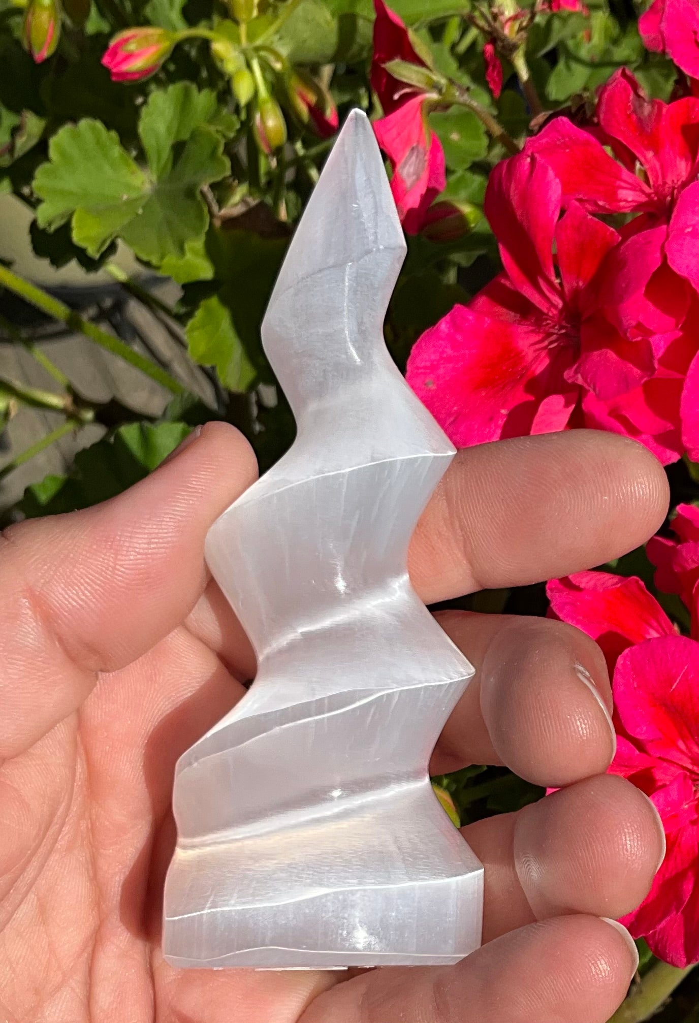 Selenite (Satin Spar) Spirals