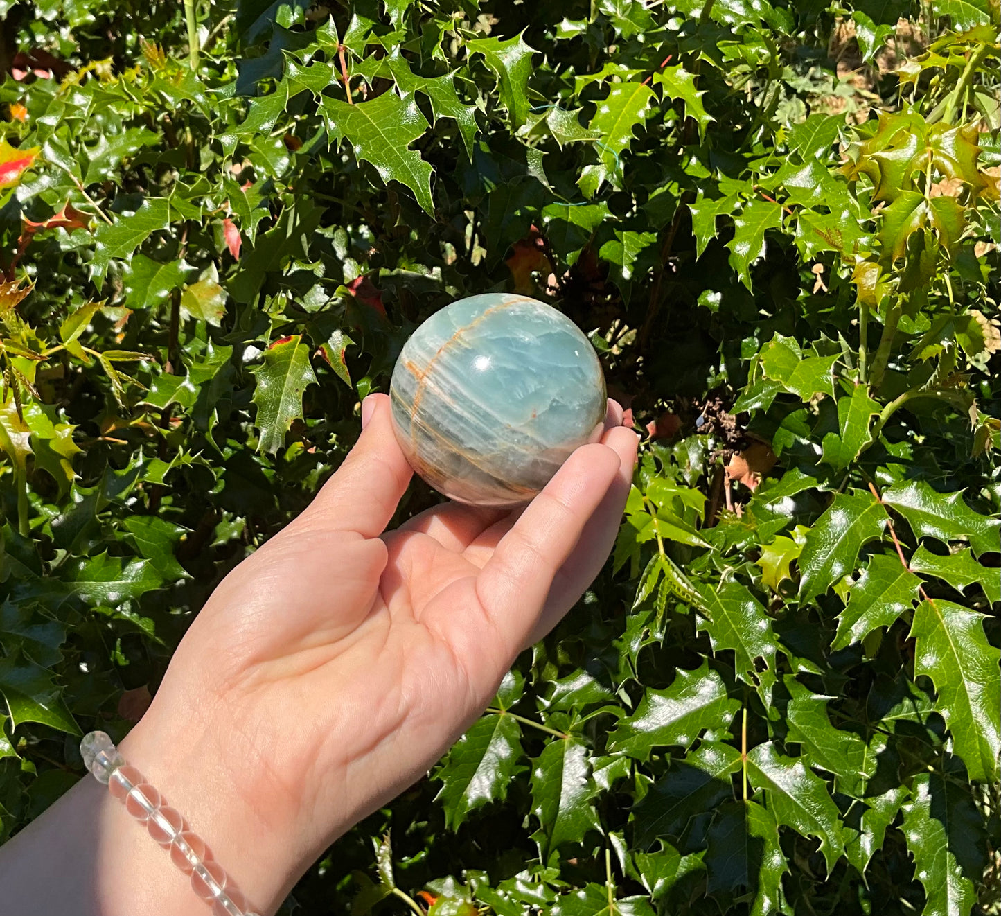 Aquatine Lemurian Calcite Spheres (Blue Calcite)