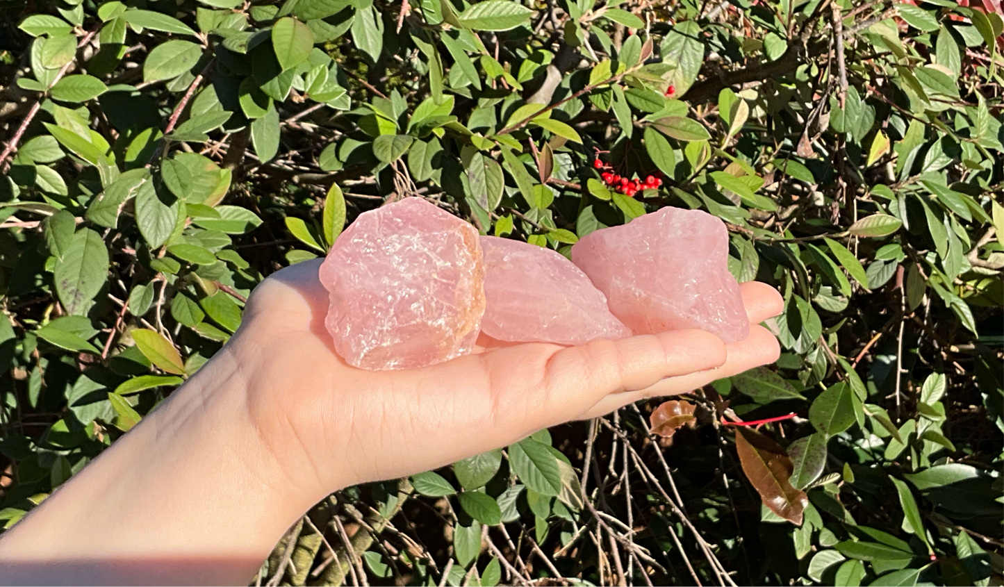 Raw Rose Quartz Crystals