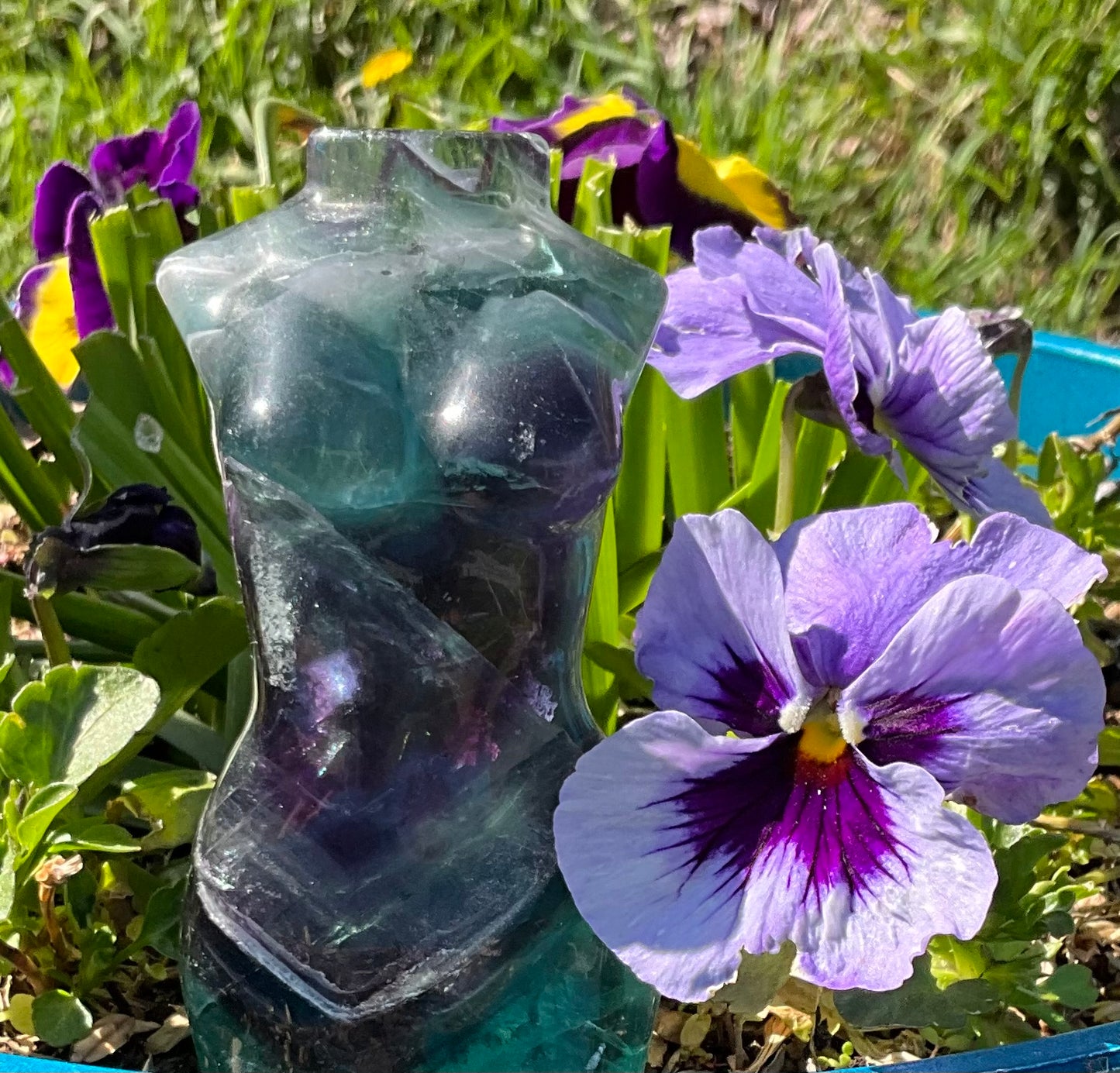 Rainbow Fluorite Goddess Body Carving