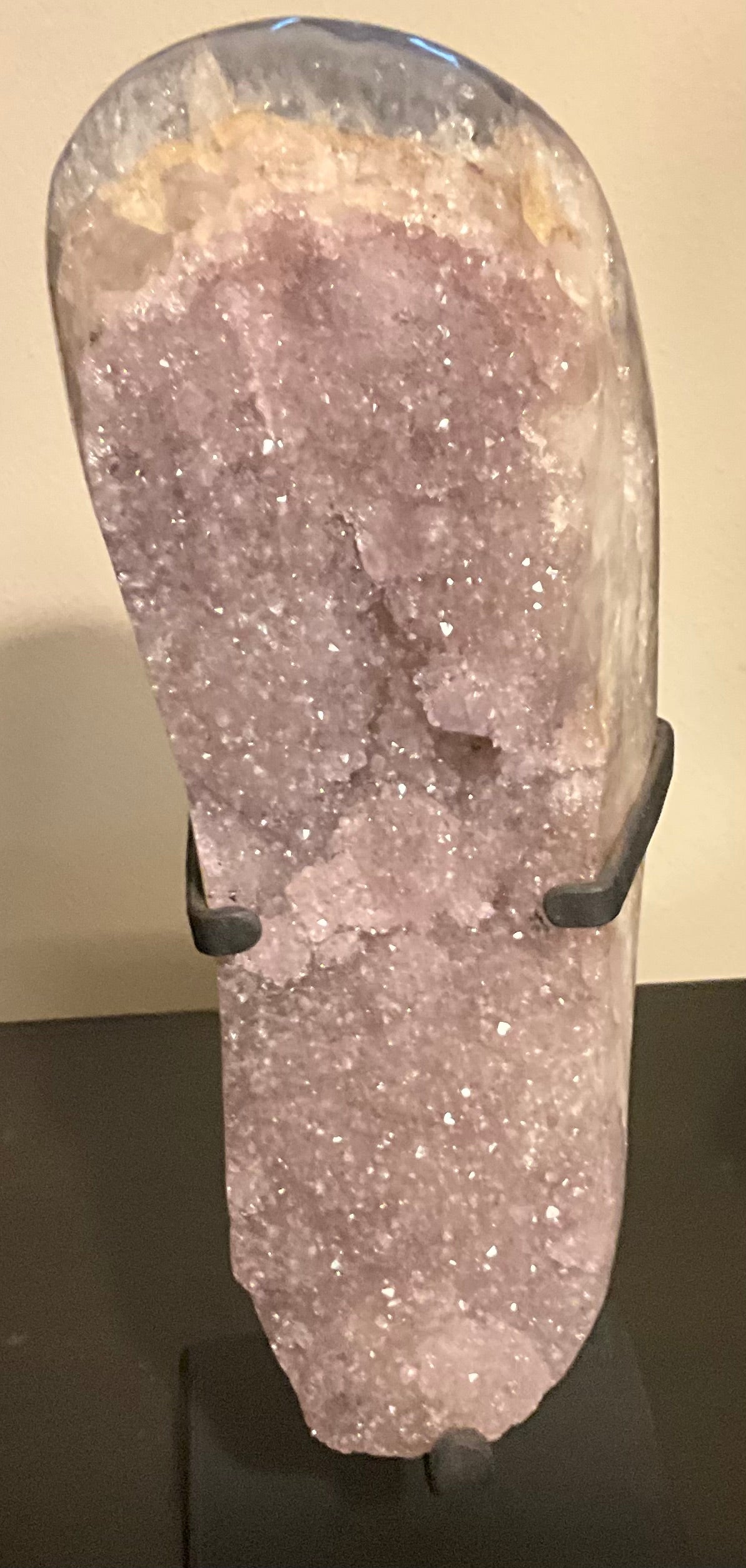 Large Brazilian Amethyst on Custom Stand