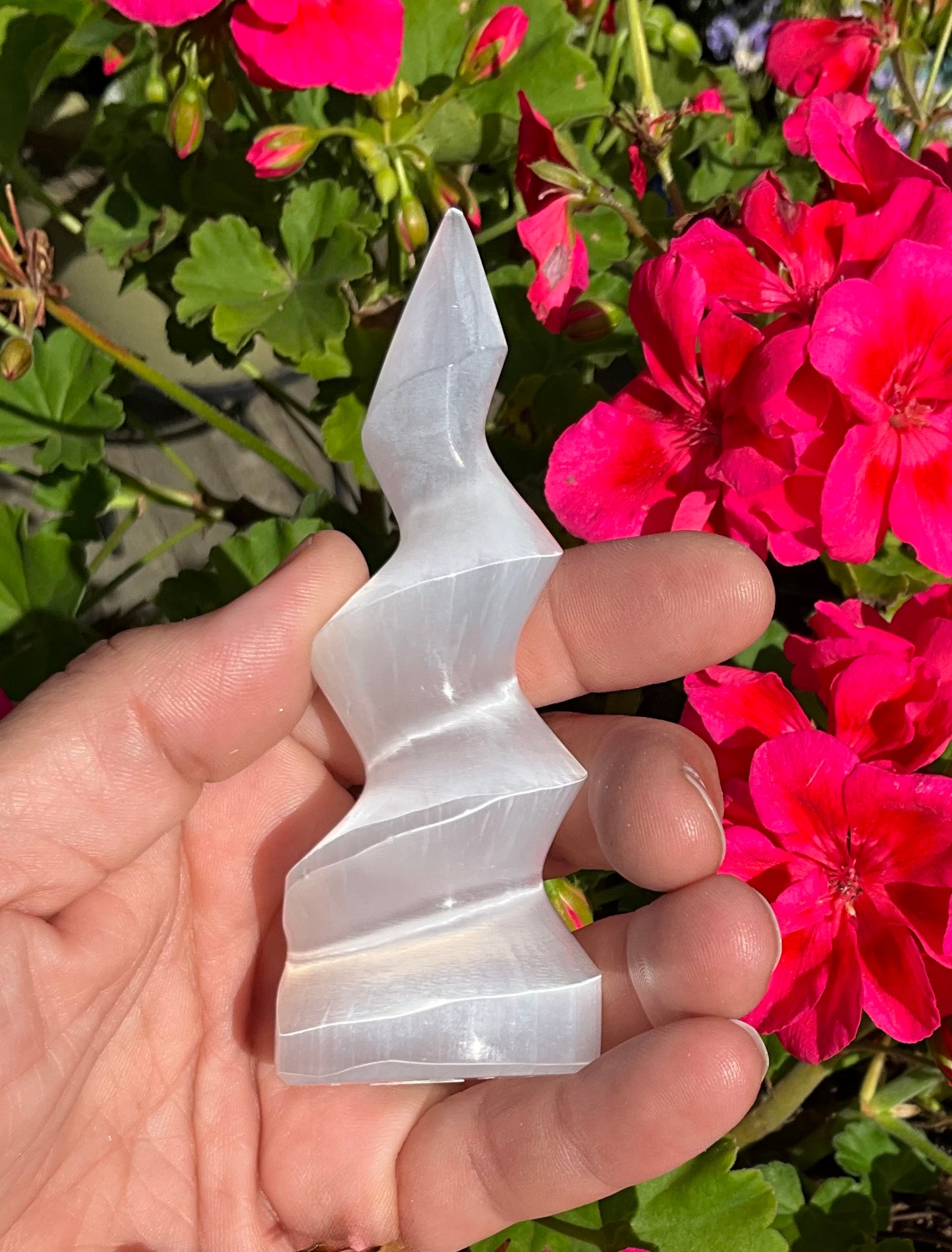 Selenite (Satin Spar) Spirals