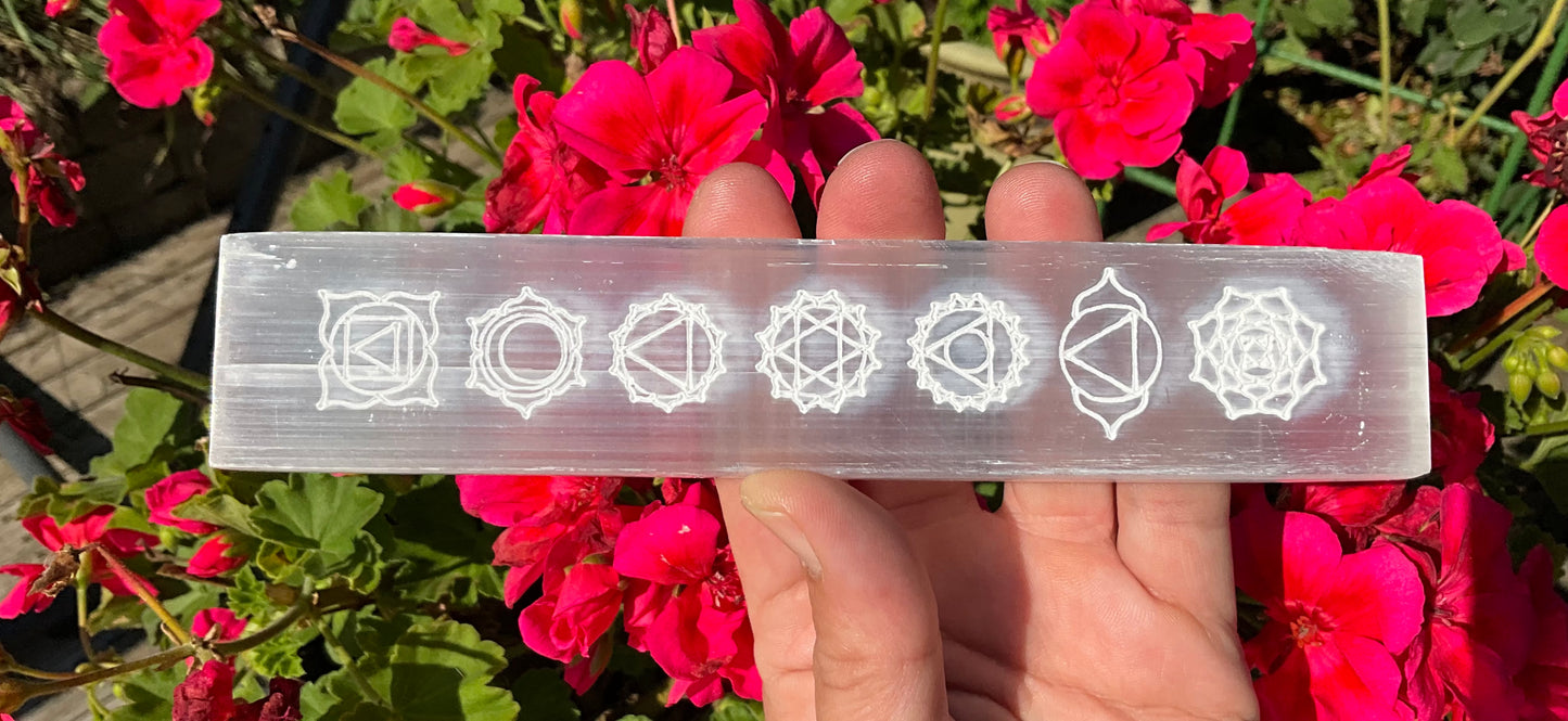 Selenite (Satin Spar) Chakra Charging Bar
