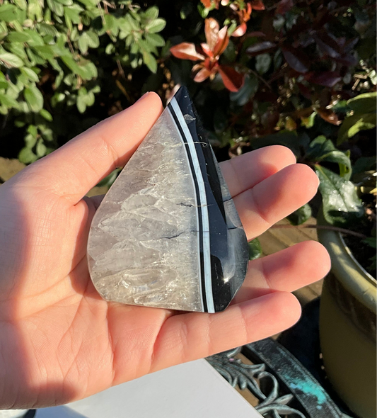 Banded Black Onyx Crystal Flames
