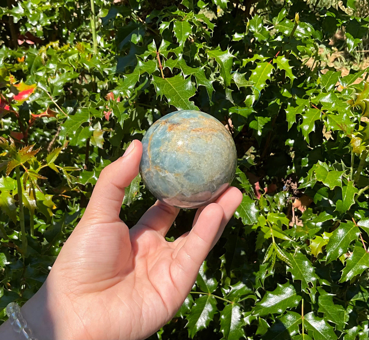 Aquatine Lemurian Calcite Spheres (Blue Calcite)