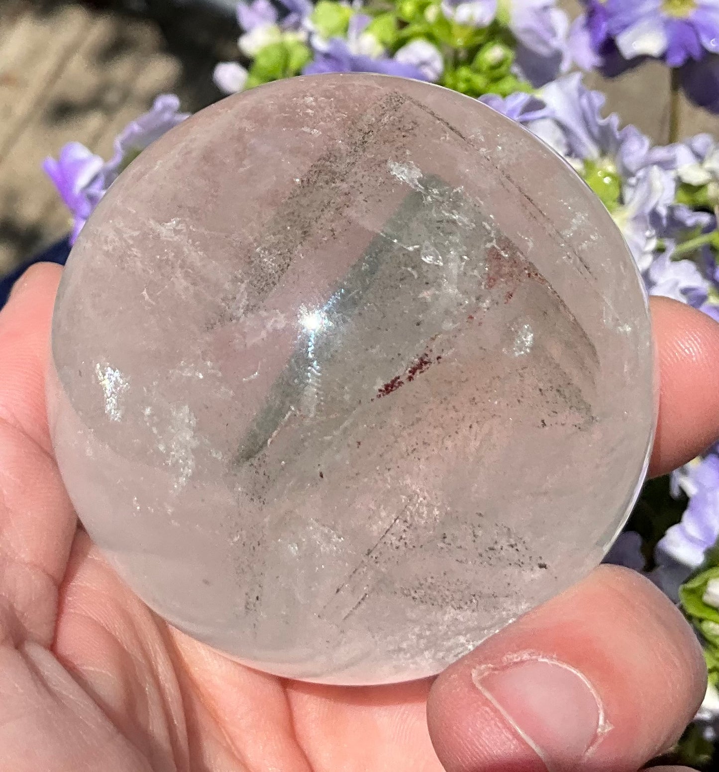 Garden Quartz - Lodolite - Sphere