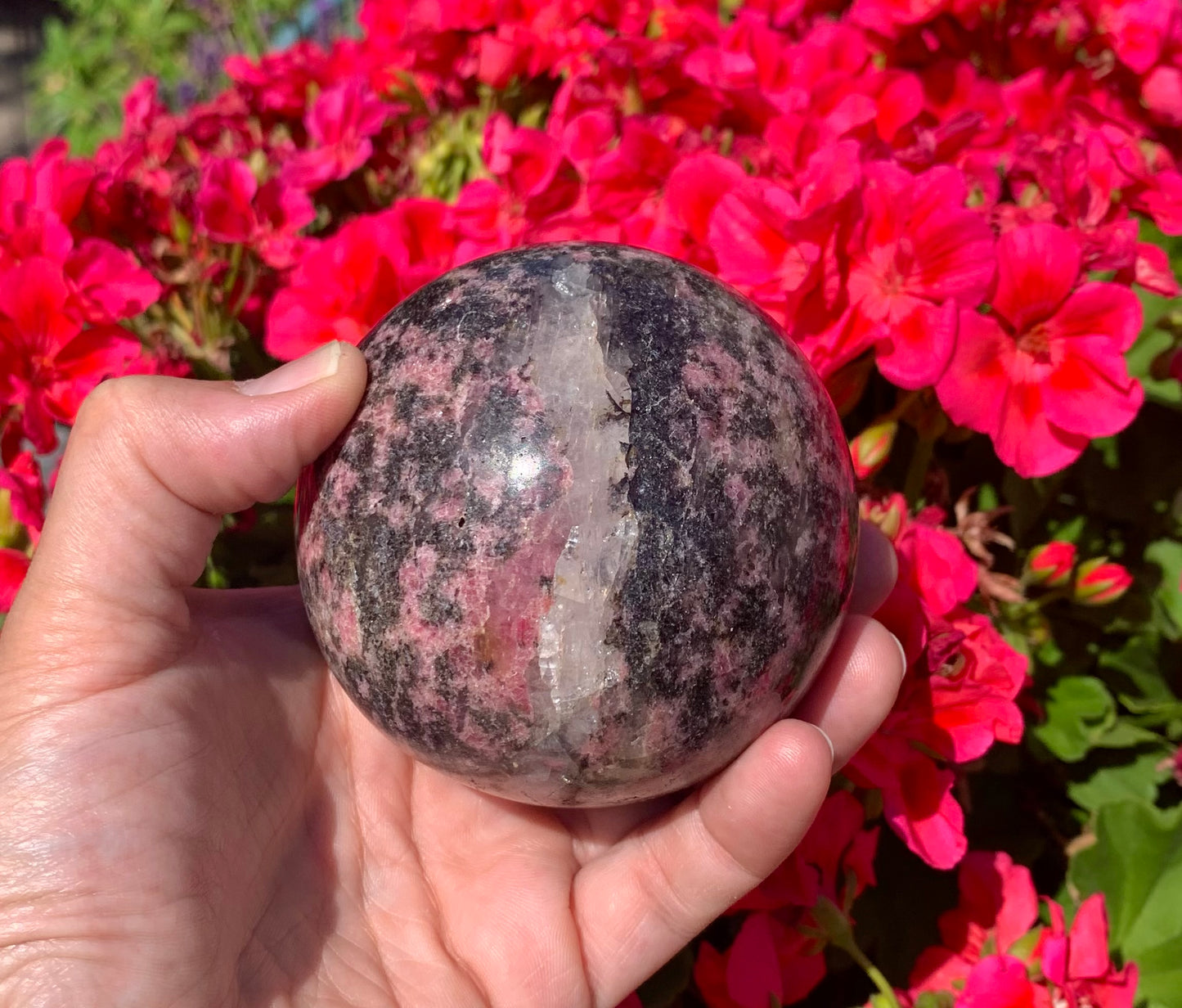 Rhodonite Sphere