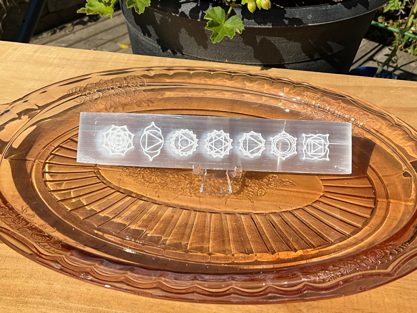 Selenite (Satin Spar) Chakra Charging Bar