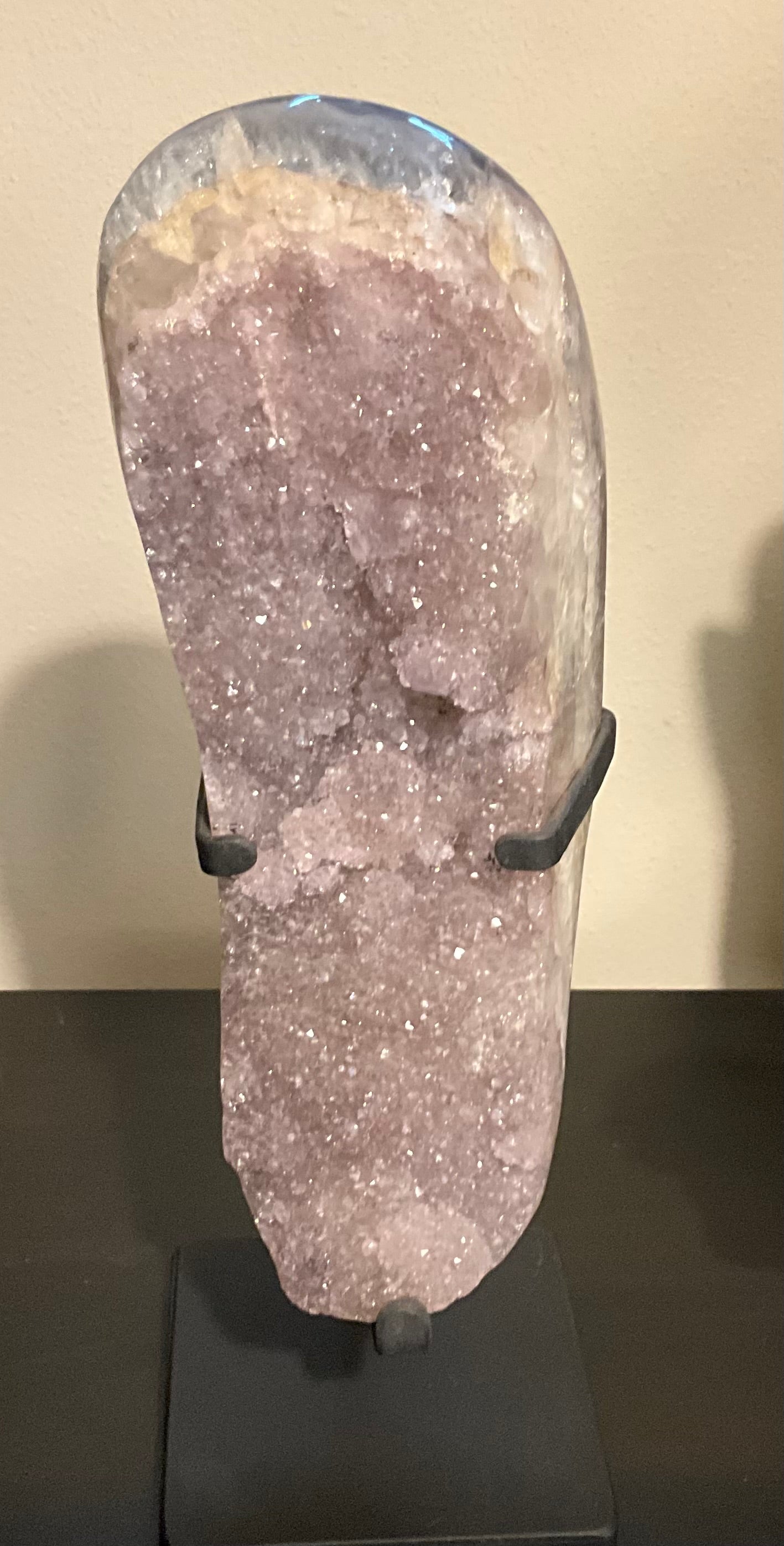 Large Brazilian Amethyst on Custom Stand