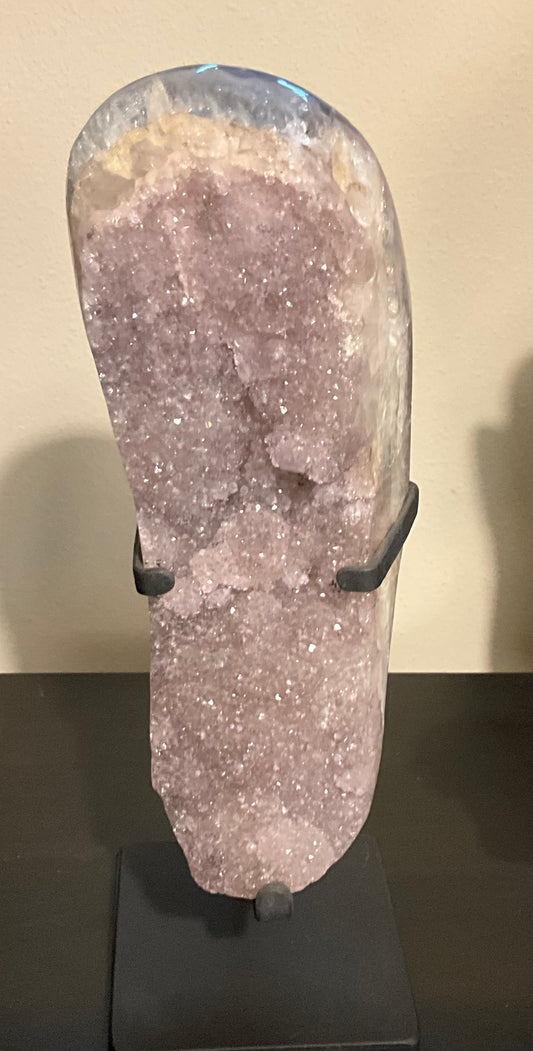 Large Brazilian Amethyst on Custom Stand