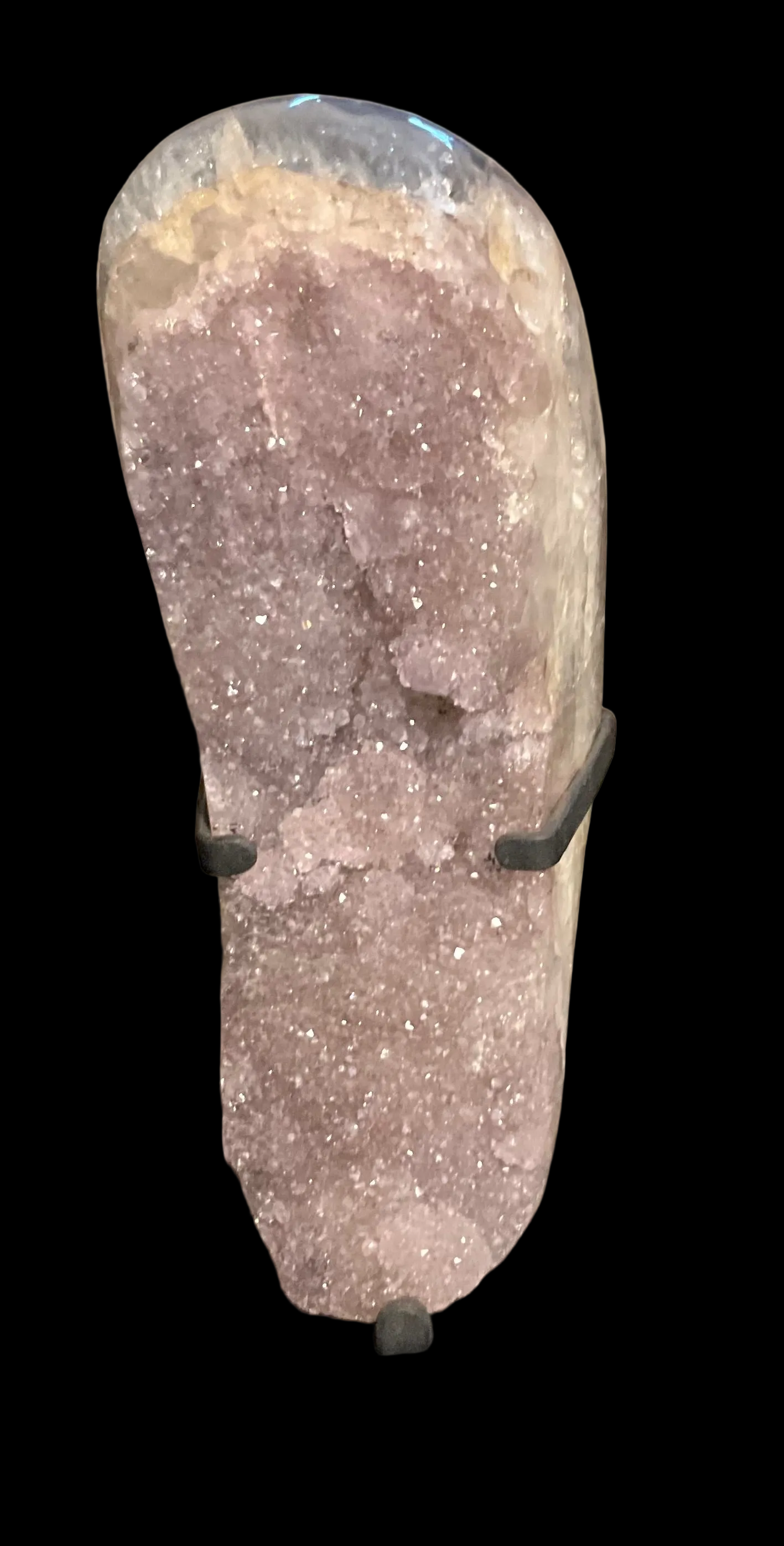 Large Brazilian Amethyst on Custom Stand