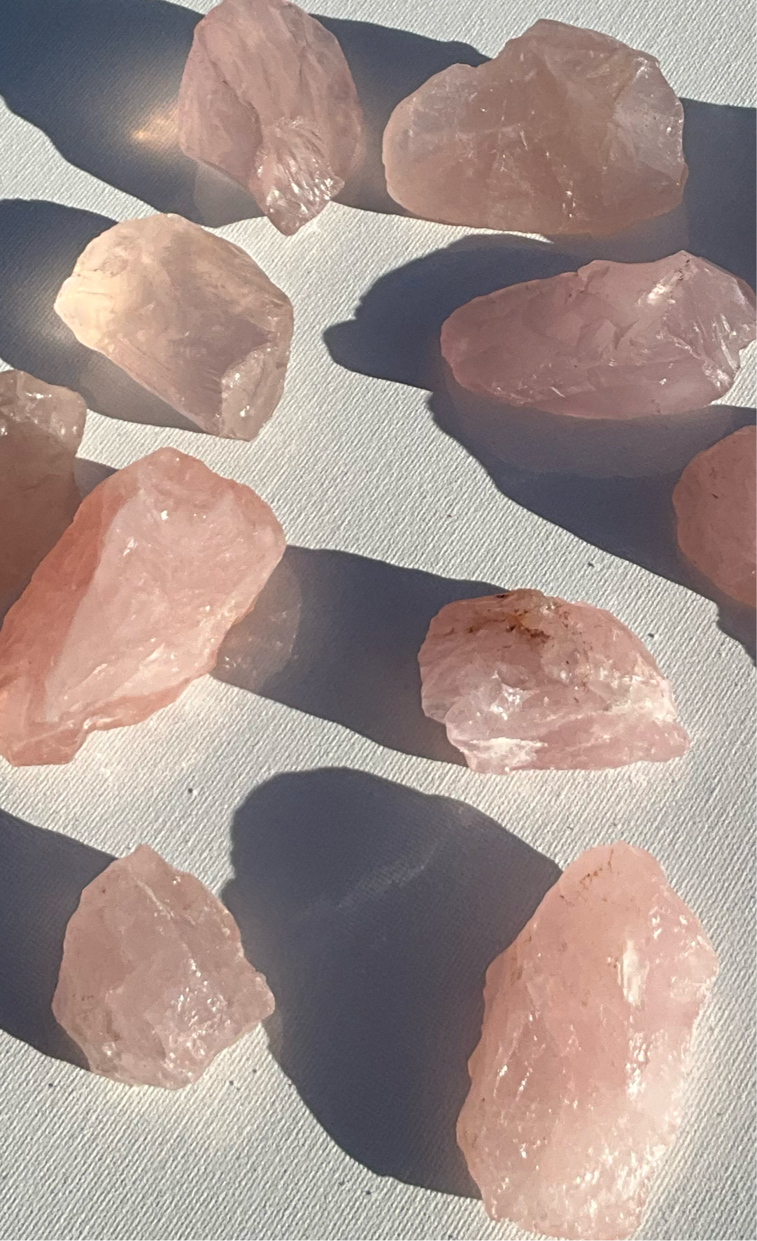 Raw Rose Quartz Crystals
