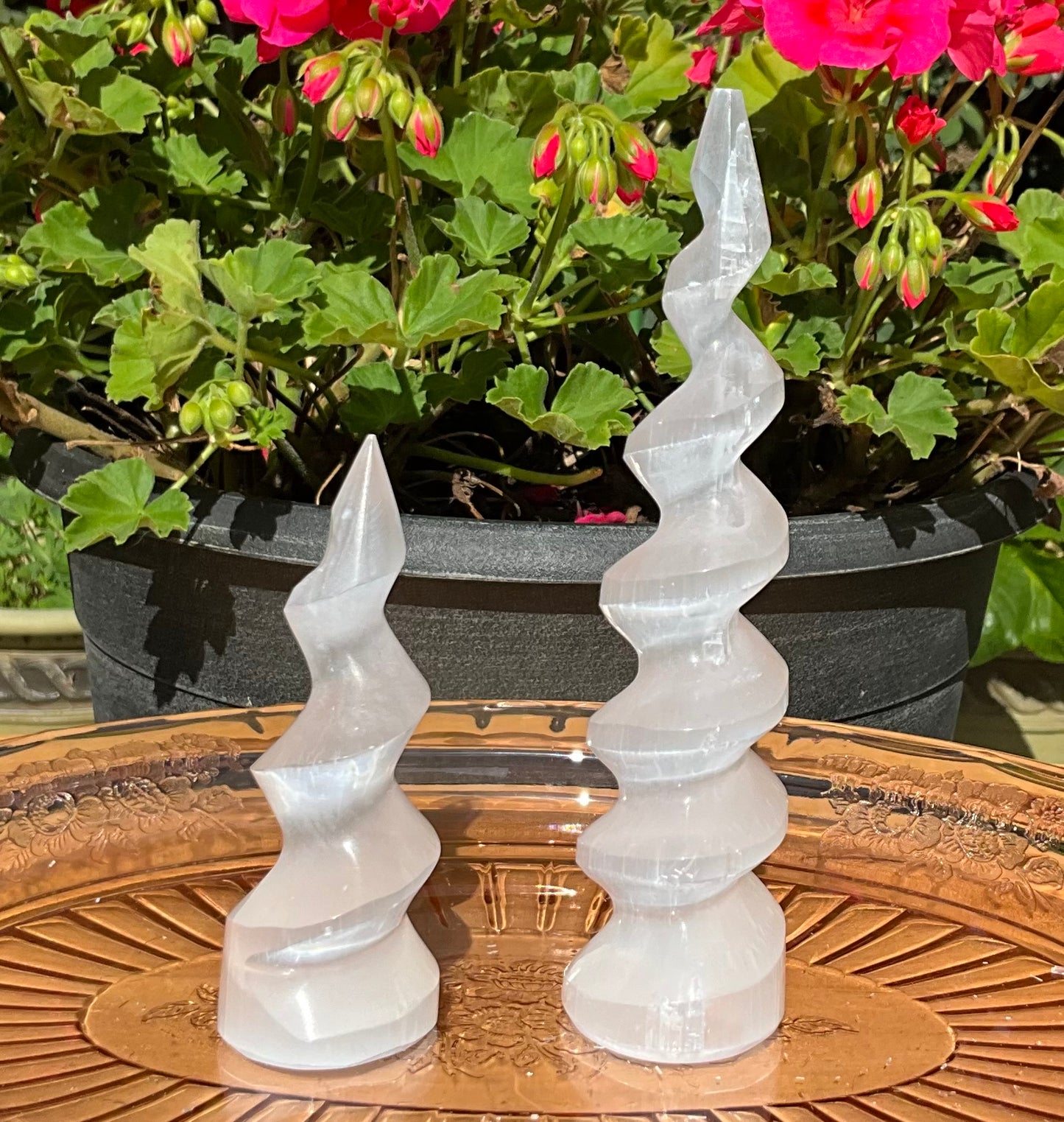Selenite (Satin Spar) Spirals