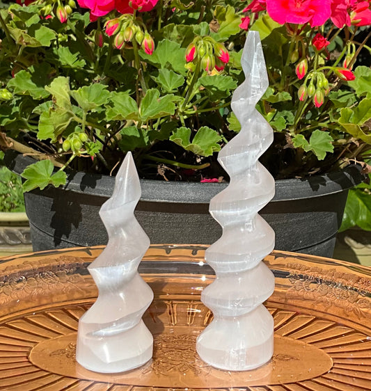 Selenite (Satin Spar) Spirals
