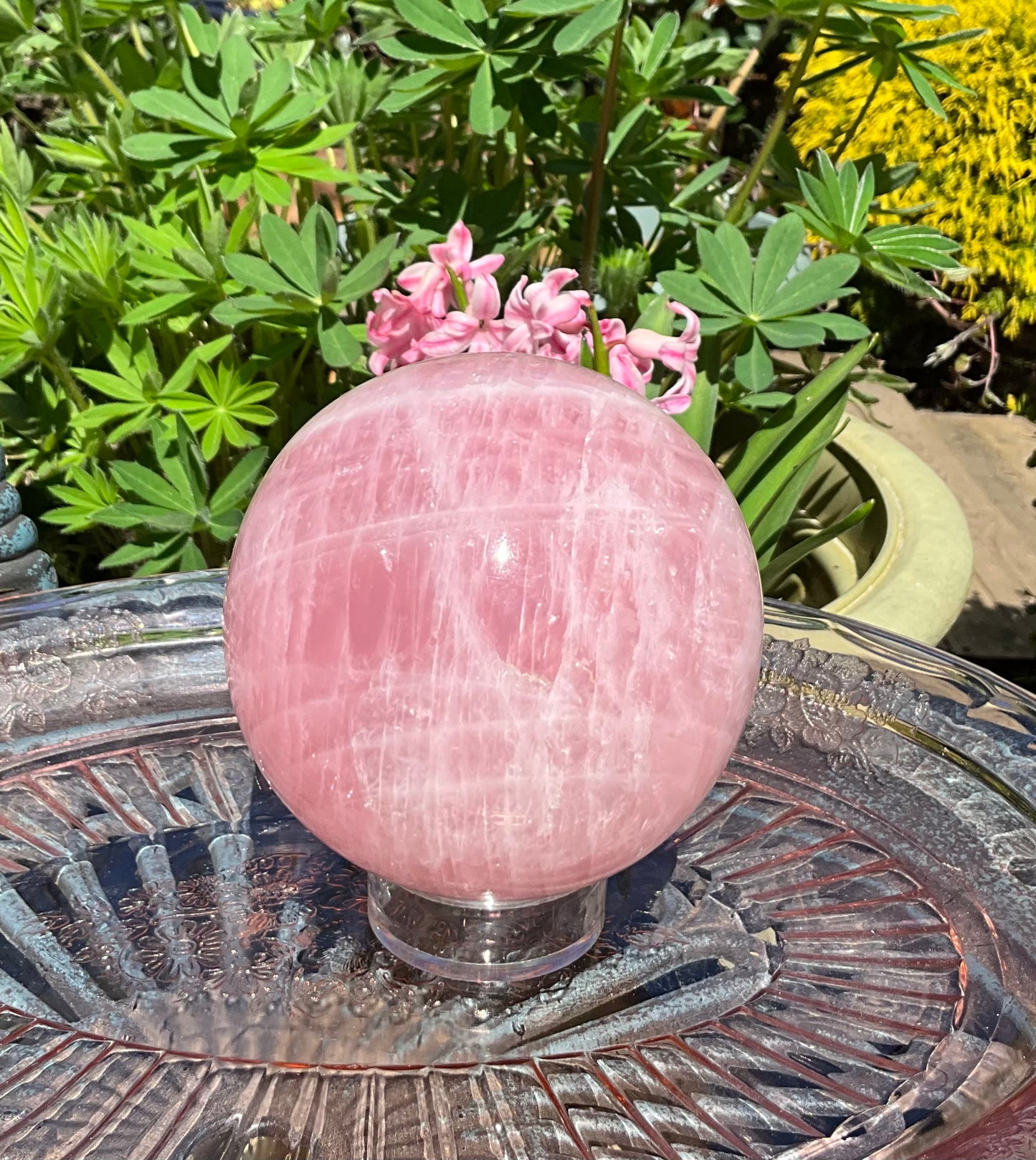 Rose Quartz Sphere from Madagascar