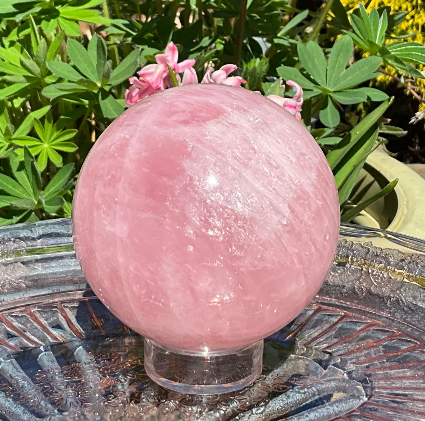 Rose Quartz Sphere from Madagascar